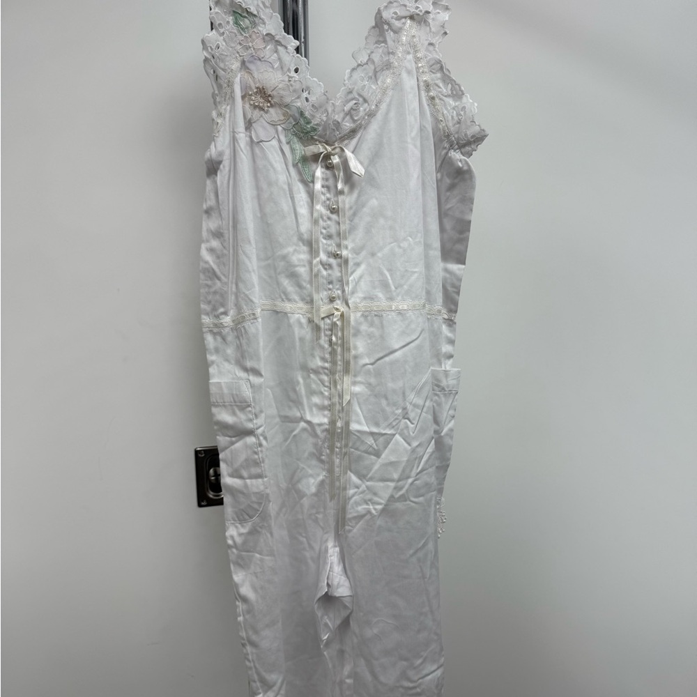 Vintage White Lace Kids Romper